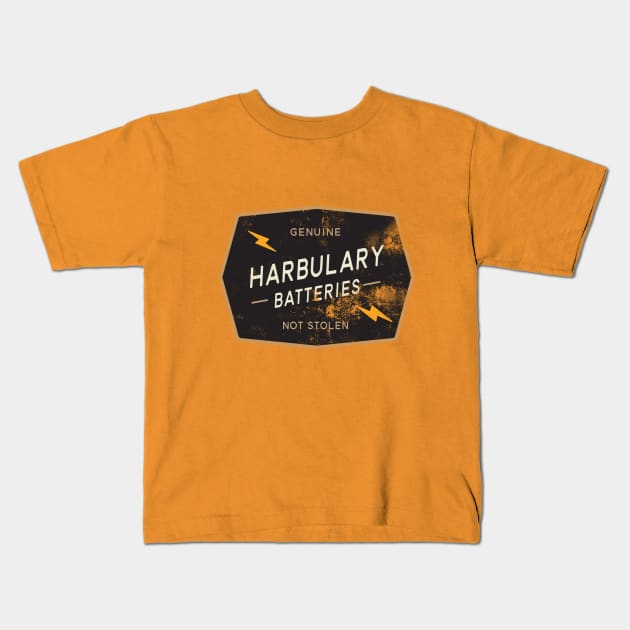 Harbulary Batteries Kids T-Shirt by TheFactorie